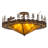 Rustic Lodge Mica Semi Flush Mount