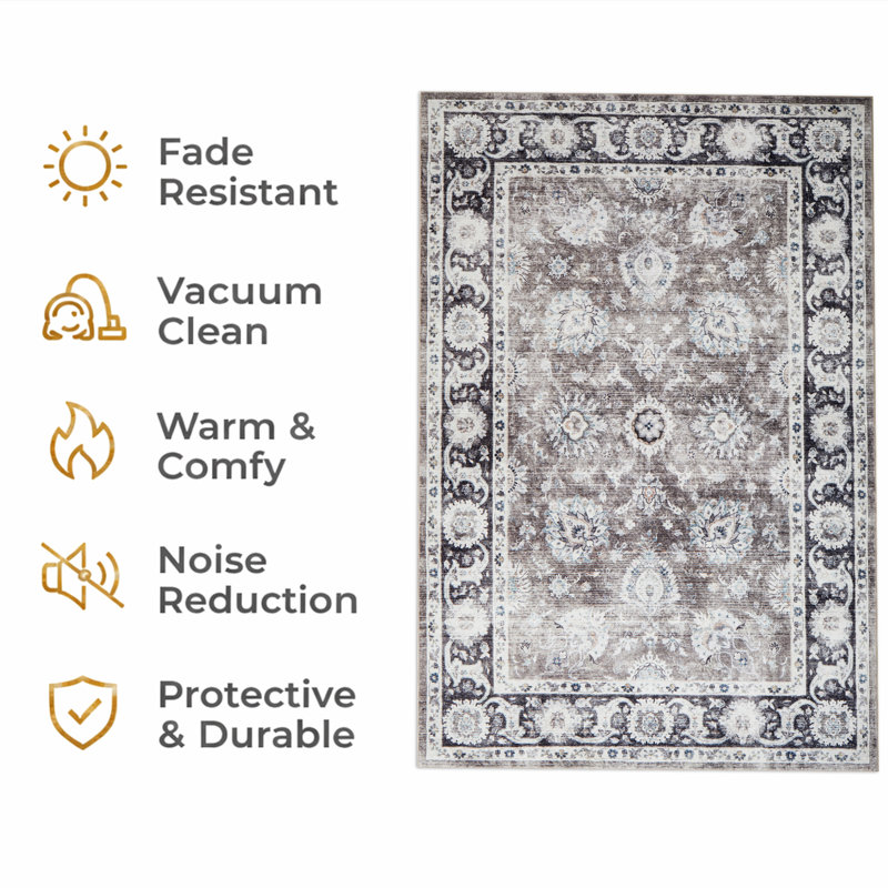 Oriental Machine Tufted Shag Area Rug, Rectangle 80 x 150 cm