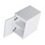 Armoire de salle de bain 12 po, portes à fermeture en douceur, fixation flottante, blanc brillant (emballage KD)