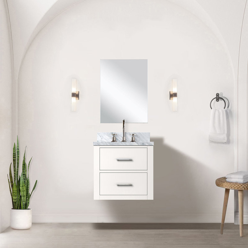 20 po X P 18 po D Meuble-lavabo simple, Bleu