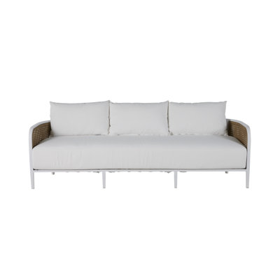 Canapé d'extérieur en aluminium thermolaqué de 74,5 po Havana avec coussins Sunbrella®