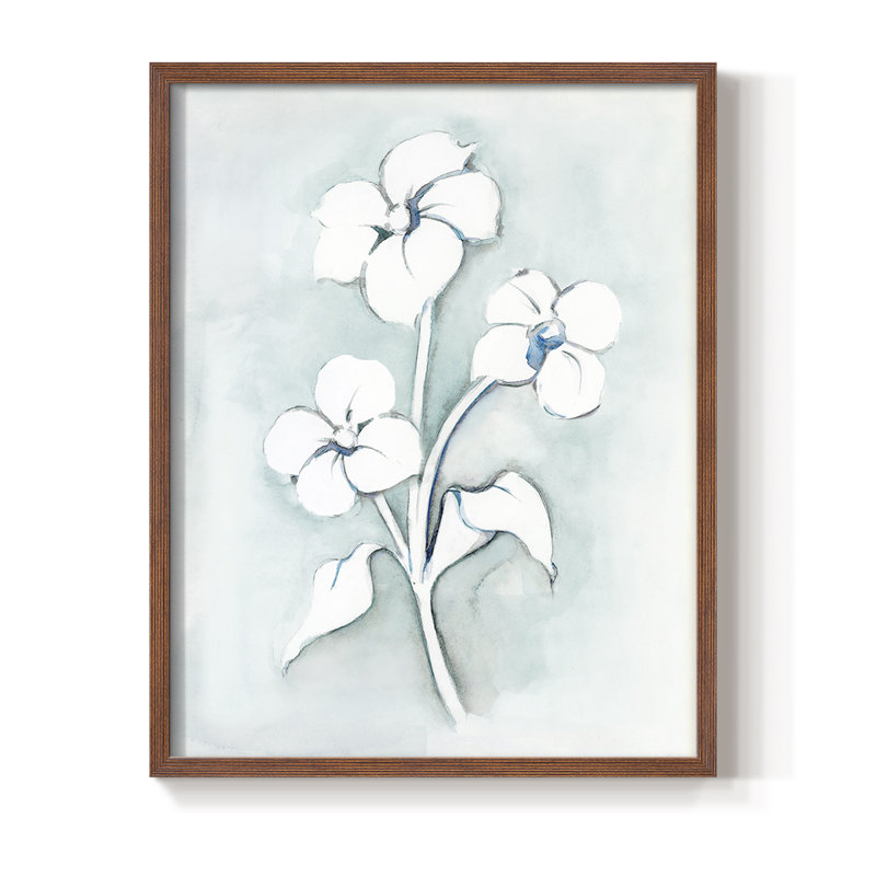«Bohemian Blue I», reproduction encadrée - bois massif, H 11 po x l 9 po, Noyer