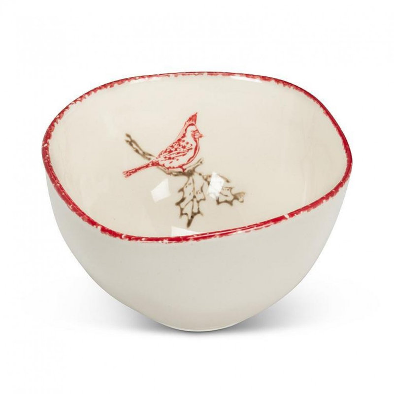 Cardinal Stamp Small Deep Bowl