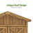 6.32 ft Height Outdoor Tool Shed with Adjustable Shelves, Waterproof Roof and Lockable Door