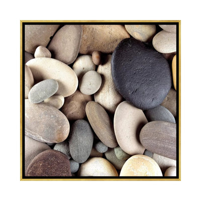 Galets bruns par PhotoINC Studio - Giclèe sur toile tendue avec châssis