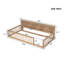 Lit en bois avec armoires de rangement et ports USB, parfait pour les chambres minimalistes modernes