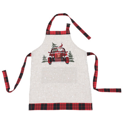 Tablier de père noël sur un tablier de voiture