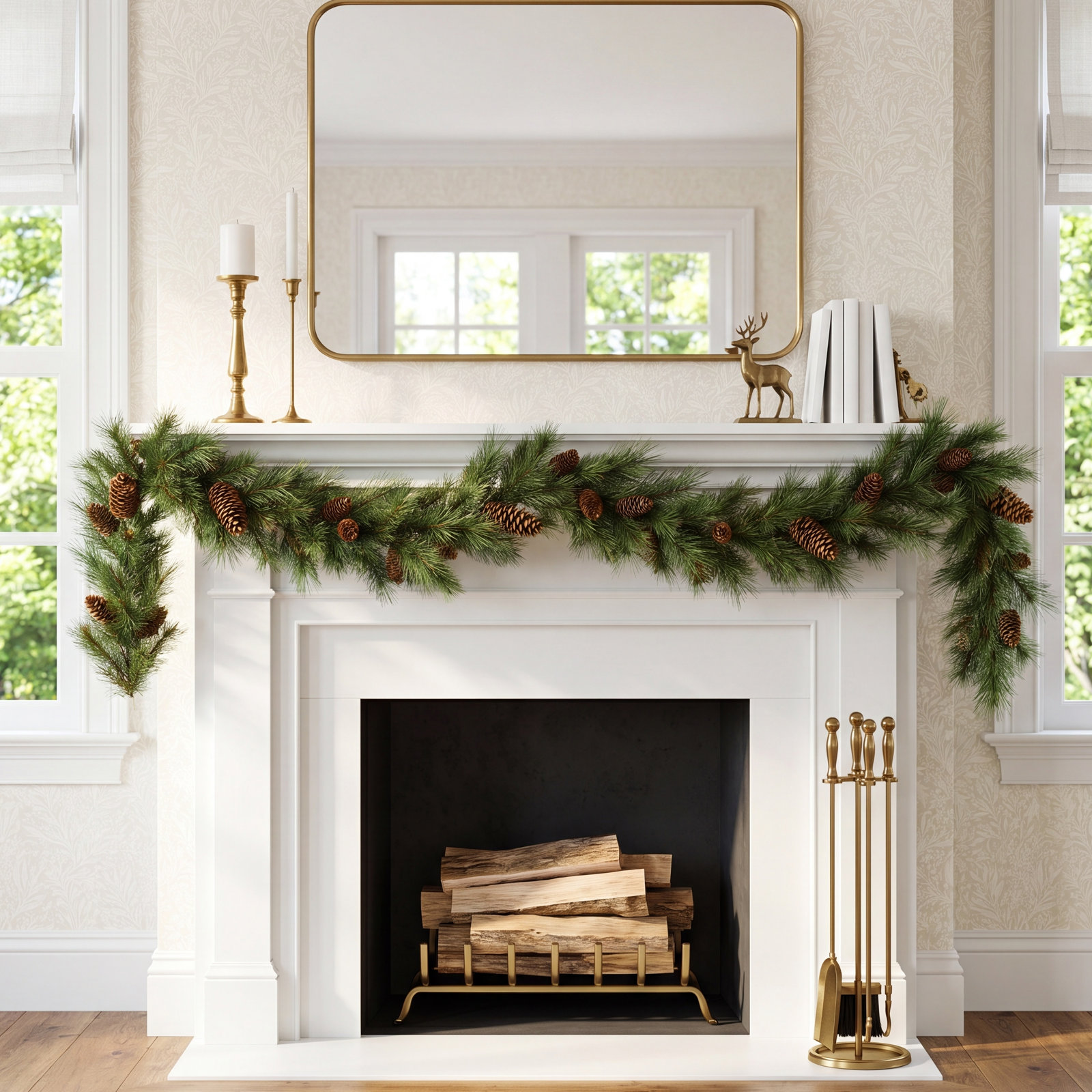 Artificial 72" Artificial Sugar Pine Garland