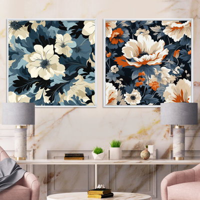 Floral Tropical Tranquillity Vibes IV - Floral Square Collage Set Of 2