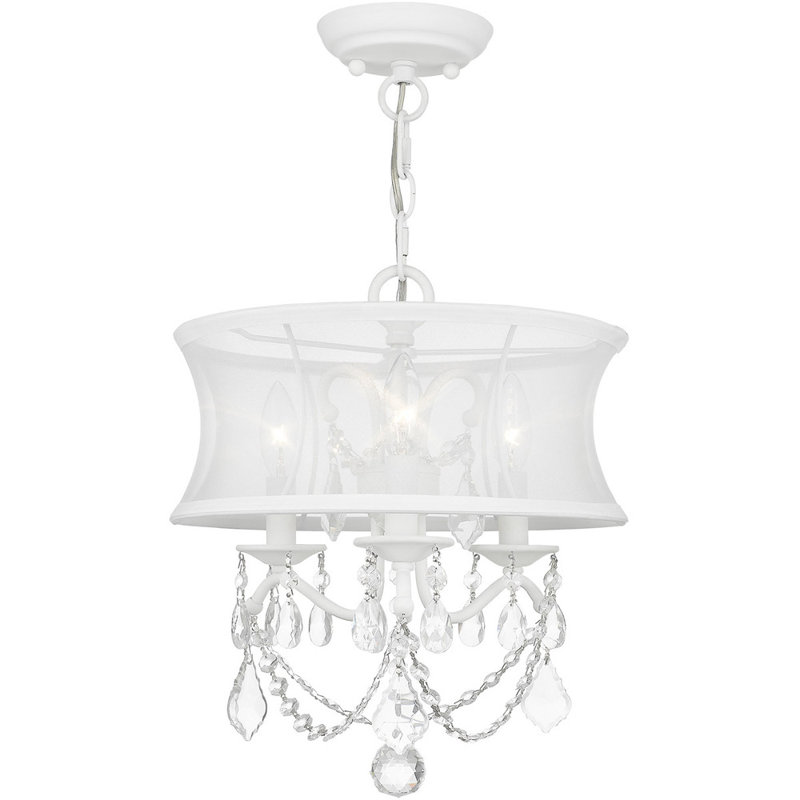 Lustre classique à 3 lumières avec abat-jour