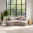 Linen Modular Sectional Sofa with Metal Legs, 3-Seat Couch with Customizable L-Shape Layout for Small Apartments – Medium Firm, Easy Assembly-1850905770