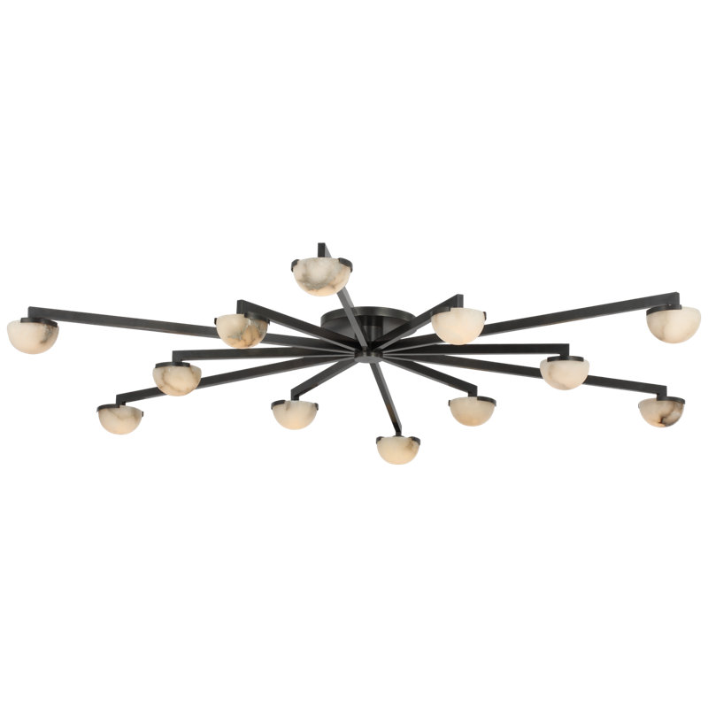 Pedra 12 - Light LED Flush Mount, Bronze
