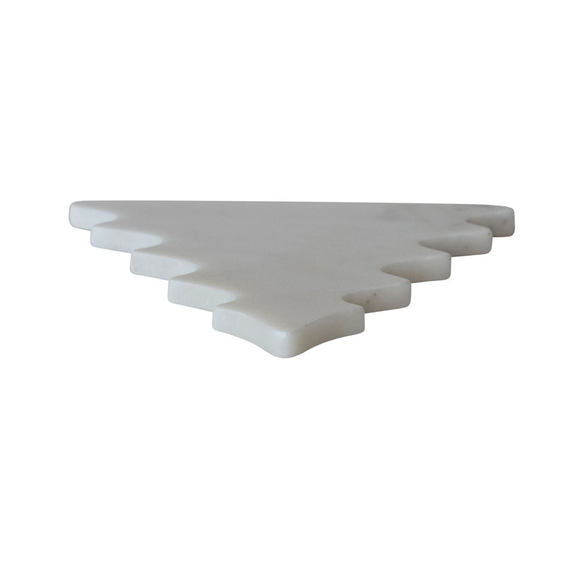 White Marble Tree Shaped Trivet Board