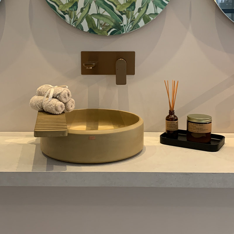 Ubud 14.5'' L Bathroom Sink, Tulum White