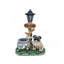 Statue de planteur de chien carlin assis