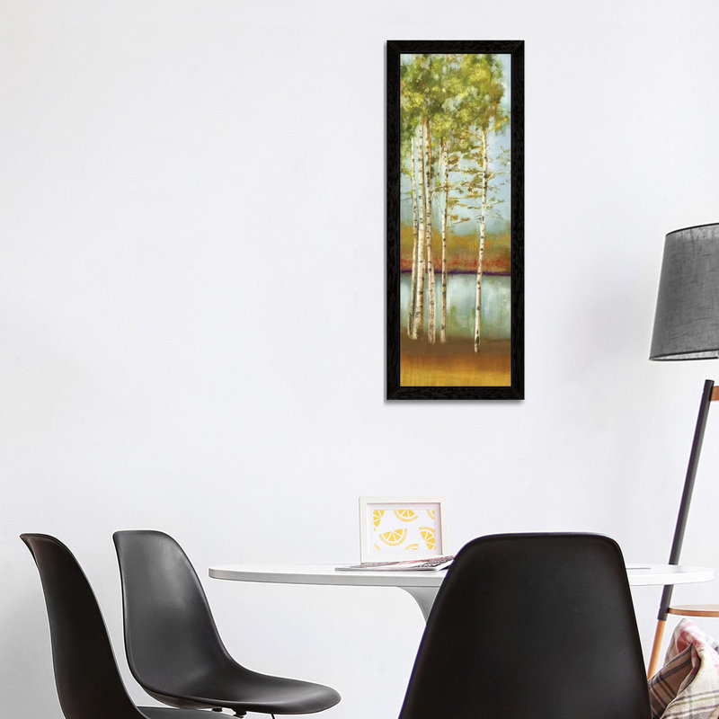 Swaying Along I by Allison Pearce - Floater Frame Panoramic Painting on Canvas, 182.88 cm H x 60.96 cm W, Black Framed
