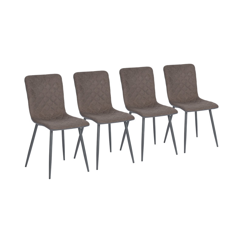 Candelaria 48cm H Metal Side Chair in Beige, Brown