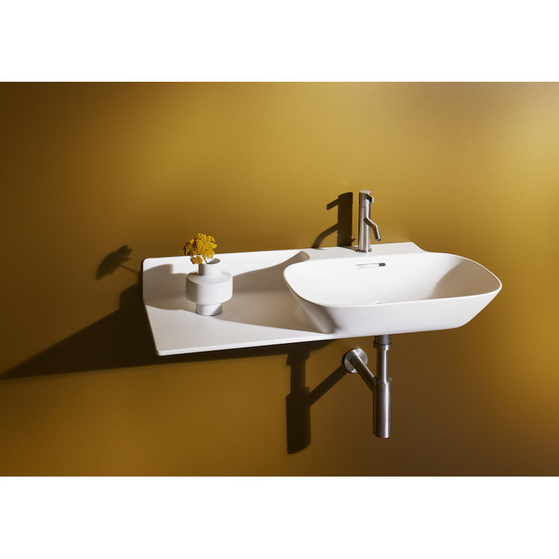 Ino 35.43'' W Single Vanity, Dark Walnut, Single Hole, Left Shelf