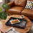 S/2 Black Marbled Rectangular Trays with Cut-Out Handles for Elegant Serving and Organizing