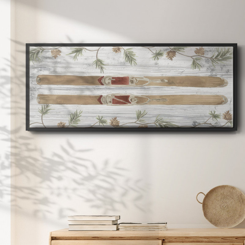Pinecone Lodge Collection D- Framed Canvas