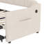 Lit de jour rembourré avec lit gigogne escamotable à hauteur réglable, port de charge USB et Type-C, structure de lit de jour avec 2 poches latérales-915858142