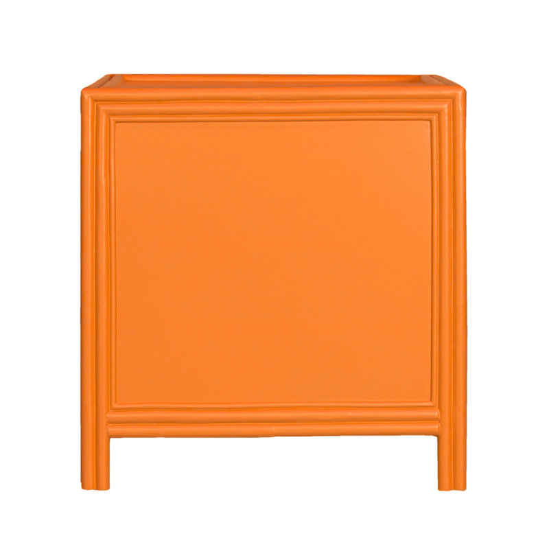 Clara Collection 1 - Drawer Nightstand, Citrus Orange