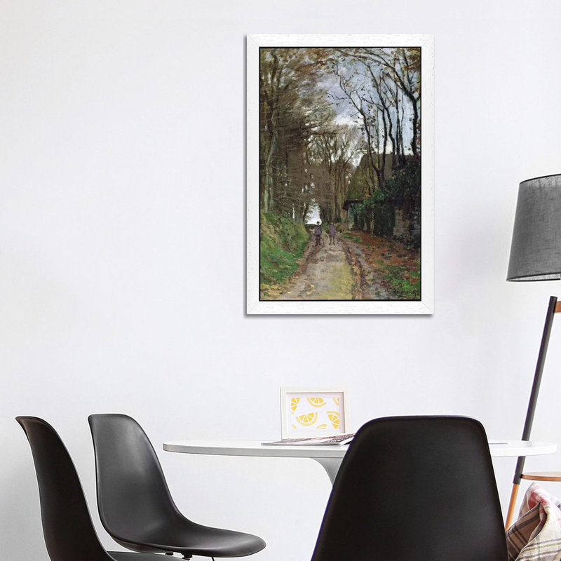 Path In Normandy by Claude Monet - Painting on Canvas, 152.5 cm H x 101.5 cm W, White Framed