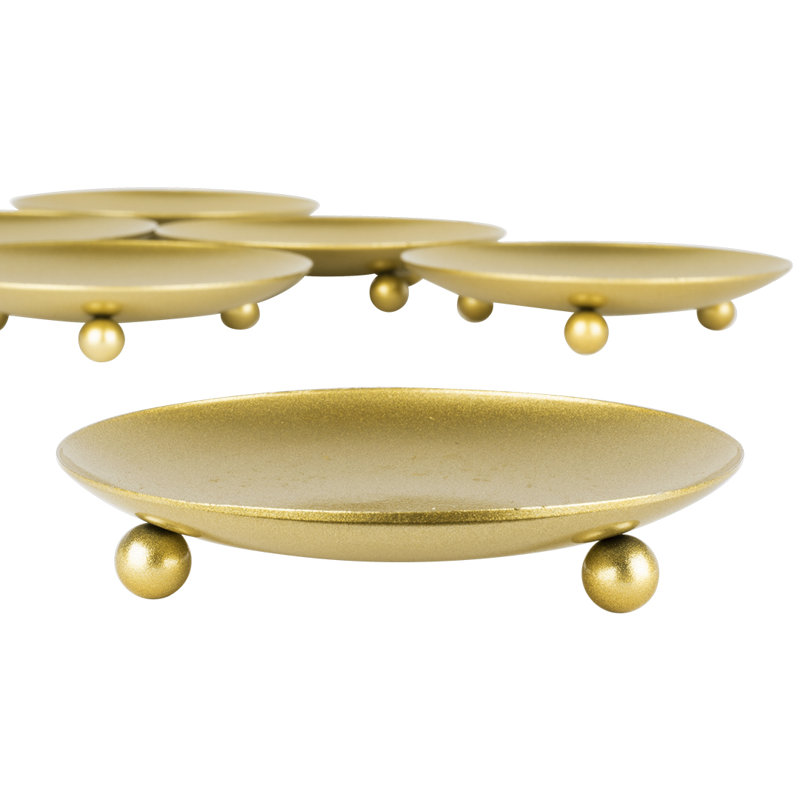 0.5'' H Metal Tabletop Votive Holder, Gold