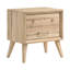 Table de chevet style classique de style moderne Mid-Century avec 2 tiroirs et 2 tiroirs en chêne naturel