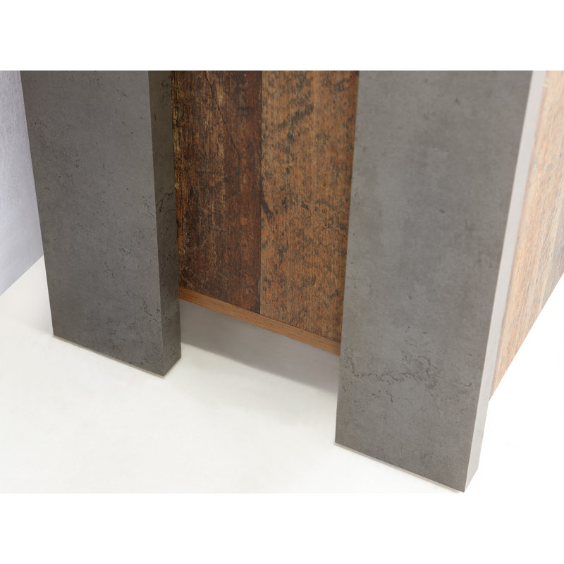 Lanham 156cm Sideboard, Dark Grey Concrete / Old Wood Vintage