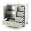 Meuble-lavabo bleu gris 30 po avec lavabo en céramique - Tiroirs à fermeture en douceur, structure en bois massif, rangement multi-organisateur, 76 x 47 x 85 cm-1321391315