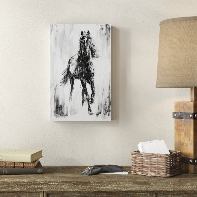 « rustique stallion i », reproduction de peinture à l’acrylique sur toile tendue, H 24 po x l 16 po x P 2 po