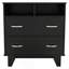 Commode à double tiroir Arabi, chambre à coucher, noir-760829110