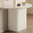 Semi-Circle Dining Table Set with 2 Chairs, Cream White, Small Kitchen