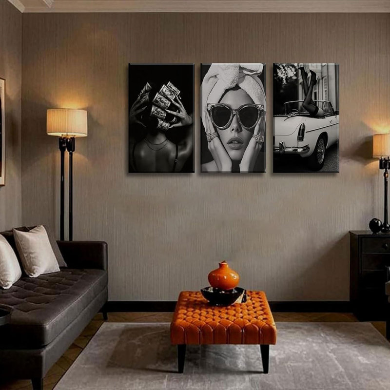 3 Piece Wrapped Canvas Print, 60 cm H x 40 cm W