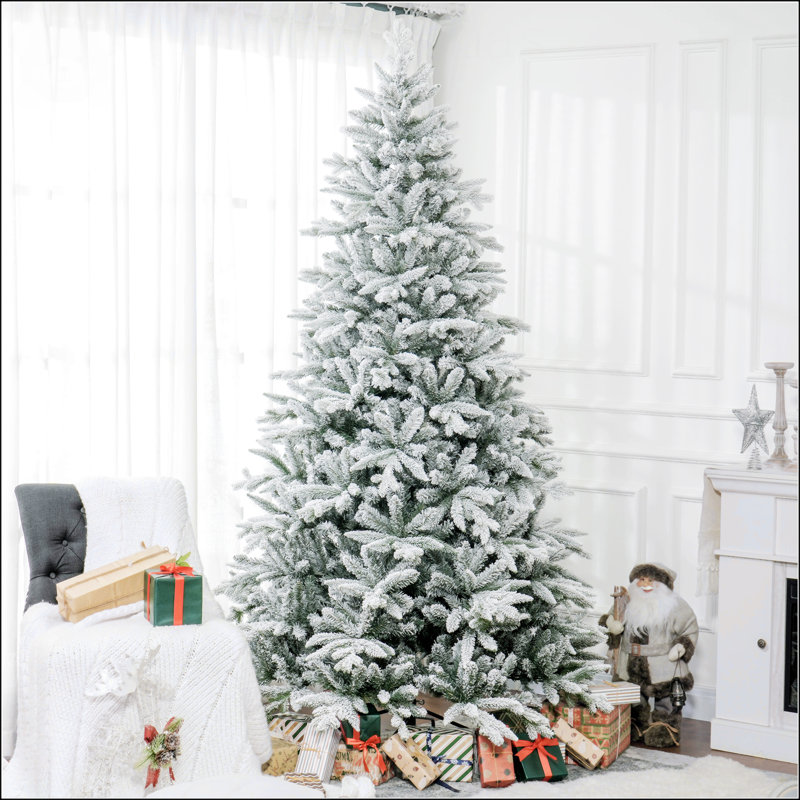 Arbre de Noël artificiel enneigé avec neige, H 8 pi