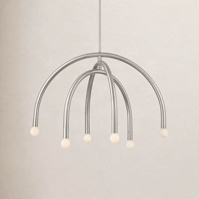 Yula 6-Light Chandelier in Brushed Nickel