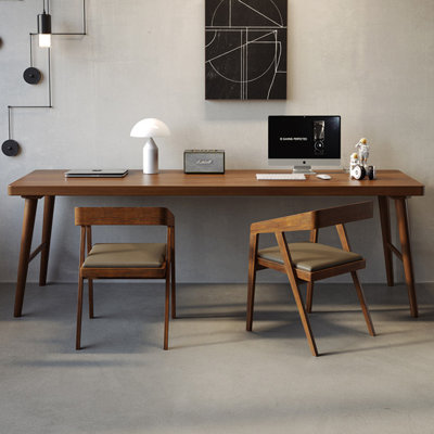 Bois massif noyer rectangulaire avec bureau