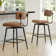 Bayardo Swivel 27.4'' Leather Counter Stool