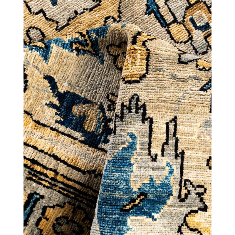 Serapi One-of-a-Kind 4' 0" X 5' 11" Hand Knotted Area Rug