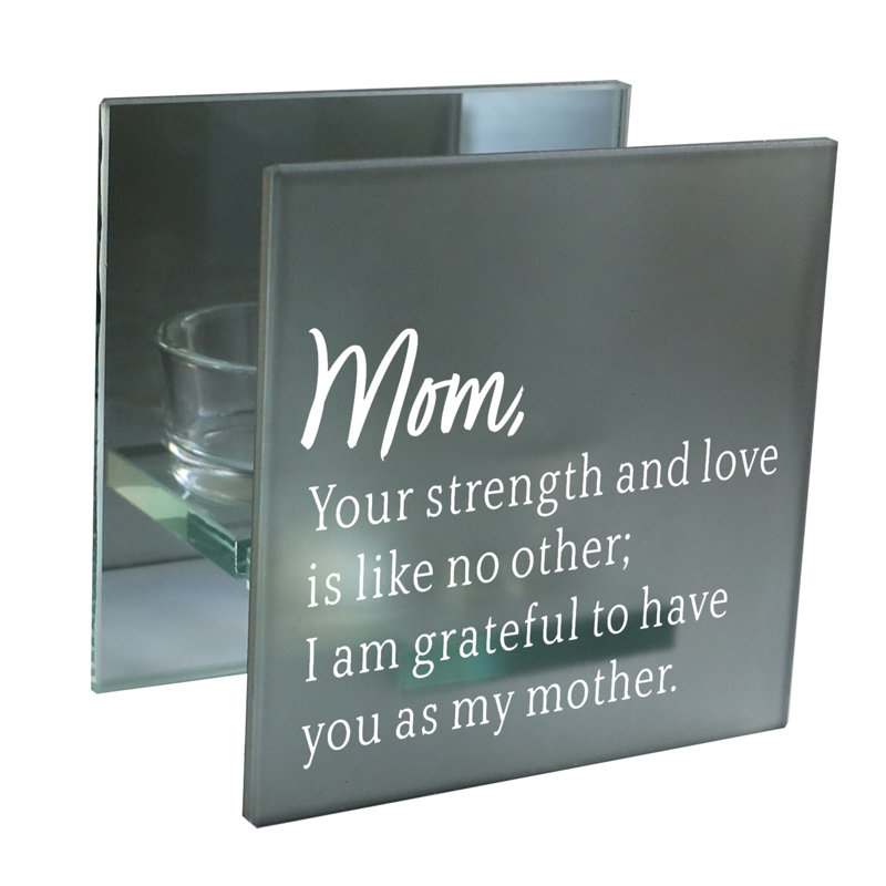 4'' H Glass Tabletop Tealight Holder with Candle Included