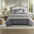Luxurious King/cal King Bedding Sets, Premium Polyester, Modern Striped Design