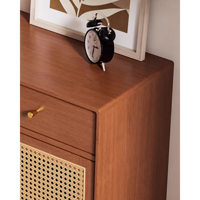 31.5" Brown Rectangular Solid Wood Shoe Storage