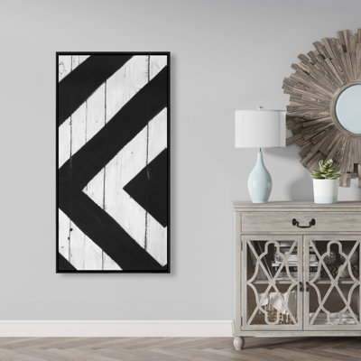 Rhombus On Wood Print On Canvas