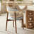 Upholstered Solid Wood Dining Chair Side Chair-2131902371