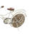 Harva Metal Bike Decorative Gold Sculpture with Carved Wood Wheels-311402040