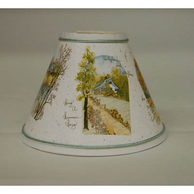 4.75" H Four Season's Paper Empire Lamp Shade ( Spider ) in Off-White