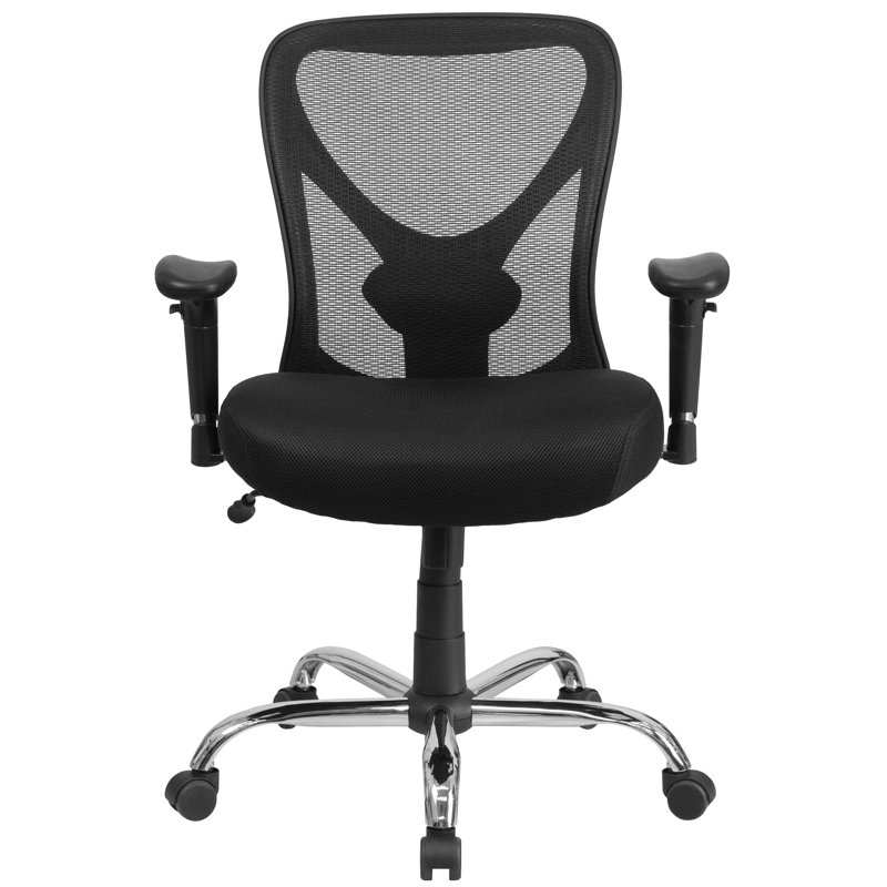 Black Mesh Executive Swivel Office Chair with Adjustable Arms