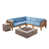 Structure teck / coussins bleu