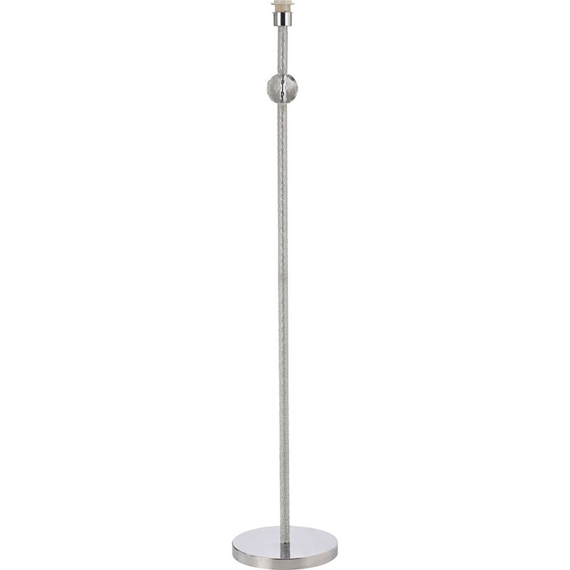 Gelnett 140cm Traditional Floor Lamp, Brown, Silver